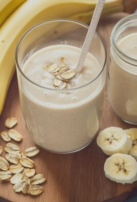 Bananen Haferflocken Smoothie einfach zubereiten