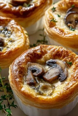Delicious Mini Mushroom & Gruyere Pot Pies with Thyme Recipe