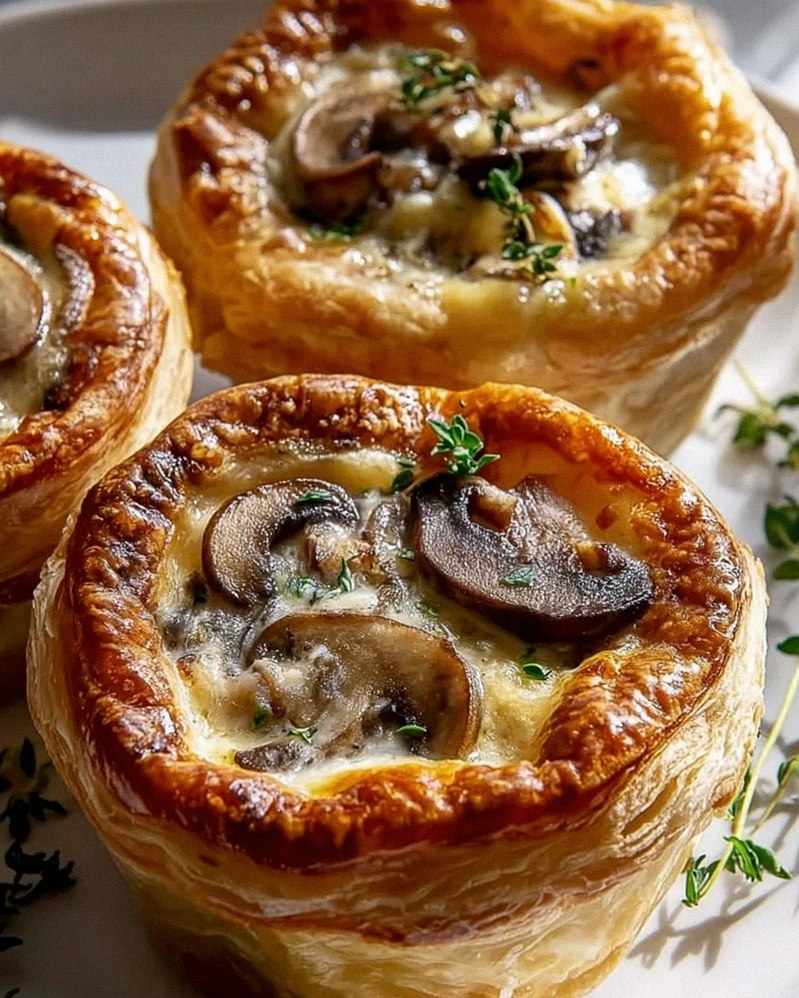 Delicious Mini Mushroom & Gruyere Pot Pies with Thyme Recipe – Schritt 2