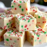 Einfaches Weihnachtsfudge mit Zuckerkeksen – köstlich!