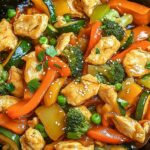 Gemüsepfanne mit Hähnchen