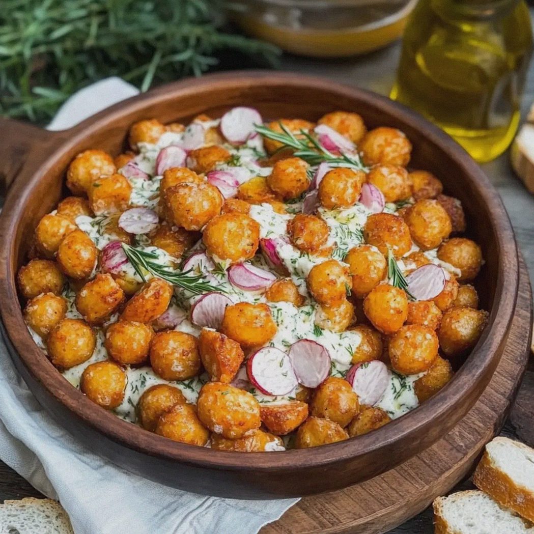 Gnocchi Salat knusprig mit frischem Gemüse zubereiten – Schritt 1