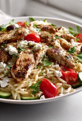 Griechische Hähnchen Bowl mit Orzo & Feta – Mediterraner Genuss
