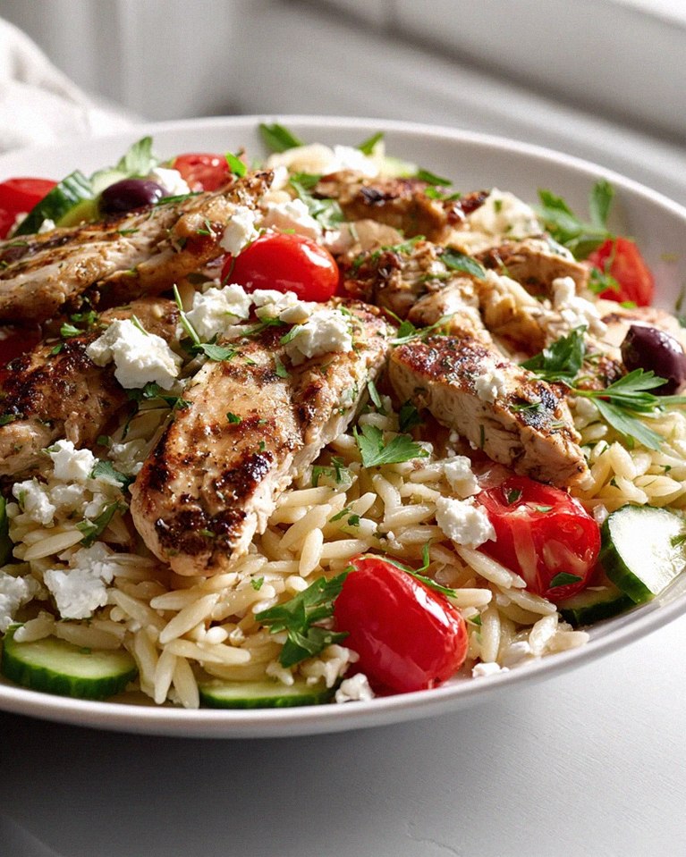 Griechische Hähnchen Bowl mit Orzo & Feta – Mediterraner Genuss – Schritt 1