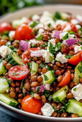 Griechischer Linsensalat schnell und gesund zaubern