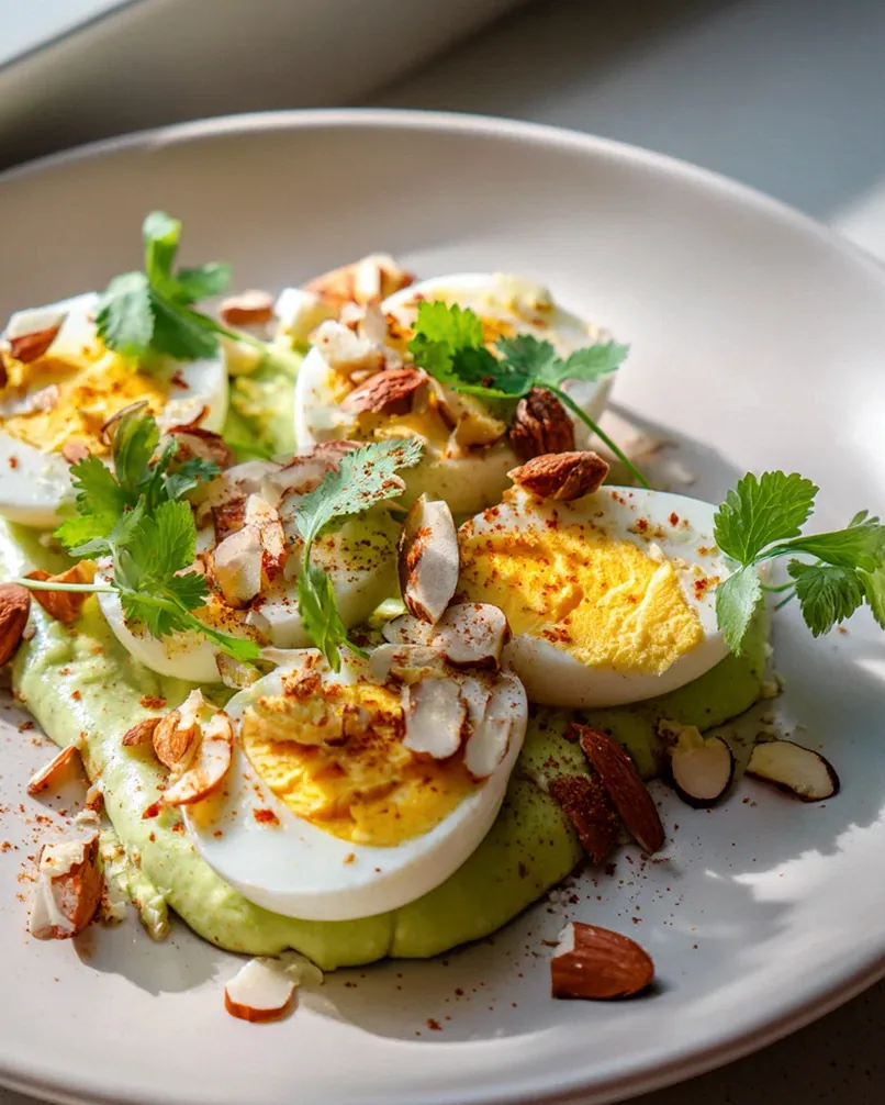 Hartgekochte Eier mit Avocado & Nüssen: Dein Power-Frühstück! – Schritt 2