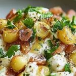 Kartoffelsalat kross mit knuspriger Kruste und frischem Aroma