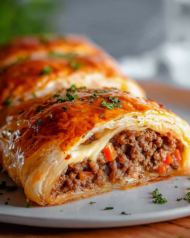 Köstliche Hackfleisch Käse Blätterteig Rolle einfach selbst machen – Schritt 1