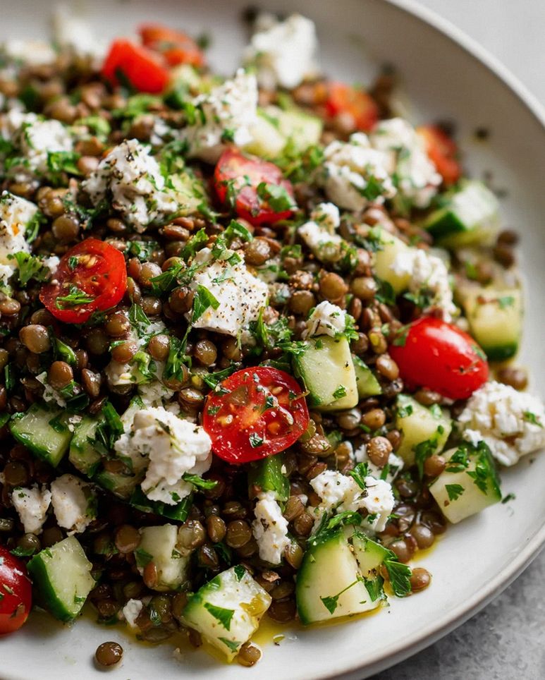 Mediterraner Linsensalat mit Feta: Schnell, frisch & gesund! – Schritt 1