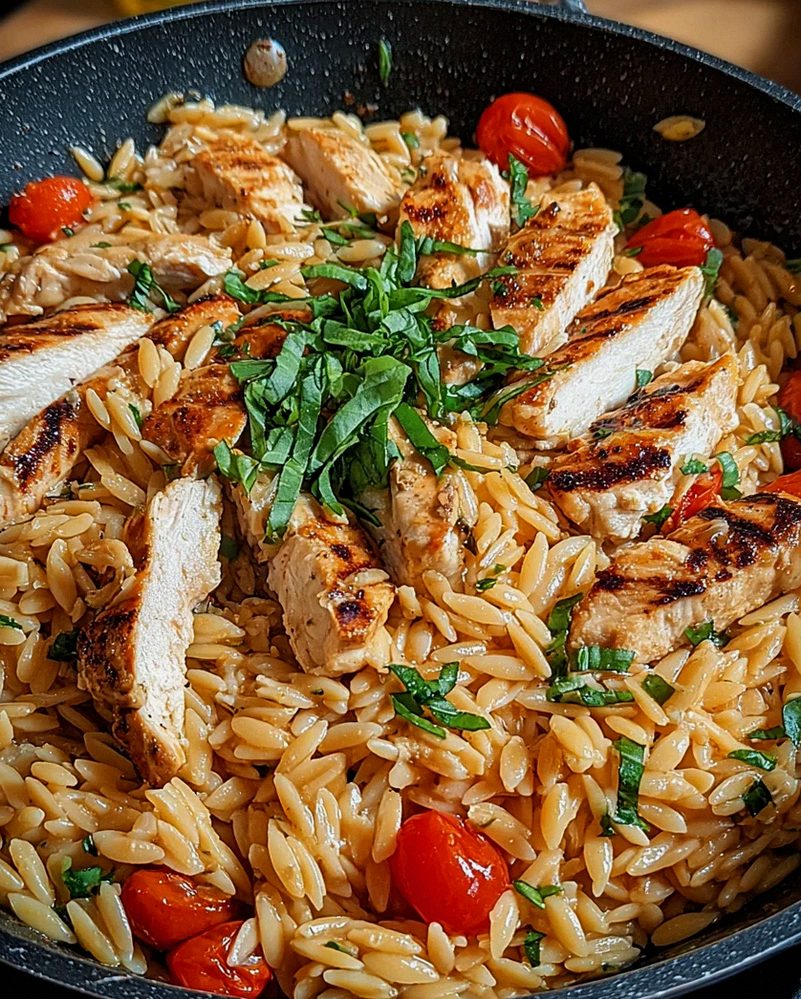 One Pot Orzo Pasta mit Hähnchen – Schritt 1