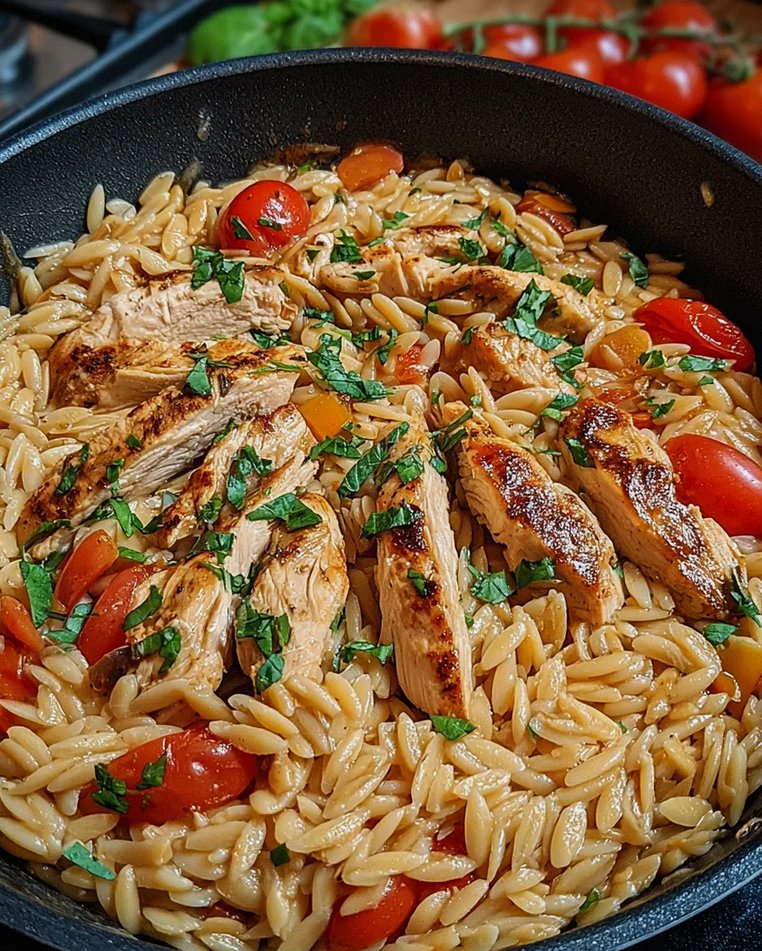One Pot Orzo Pasta mit Hähnchen – Schritt 2