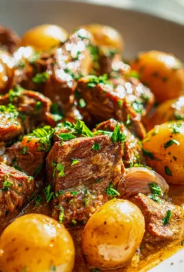 One Pot Slow Cooker Knoblauchbutter-Rindfleisch mit Kartoffeln
