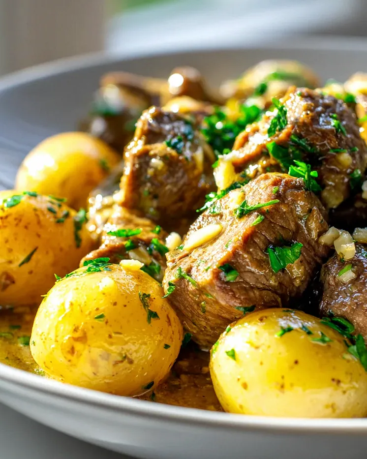 One Pot Slow Cooker Knoblauchbutter-Rindfleisch mit Kartoffeln – Schritt 2