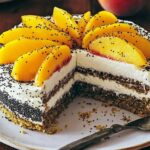 Pfirsichtorte mit Mohn