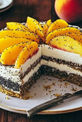 Pfirsichtorte mit Mohn