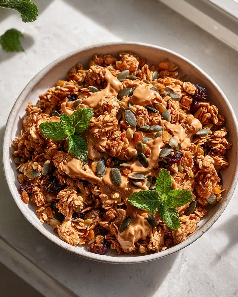 Protein Granola mit Erdnussbutter und Samen - Gesund & Lecker! – Schritt 1