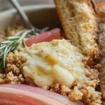 Rhabarber Crumble mit Vanilleeis selbst zubereiten