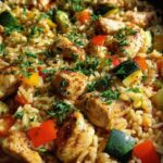 Schnelle Reispfanne mit Hühnchen