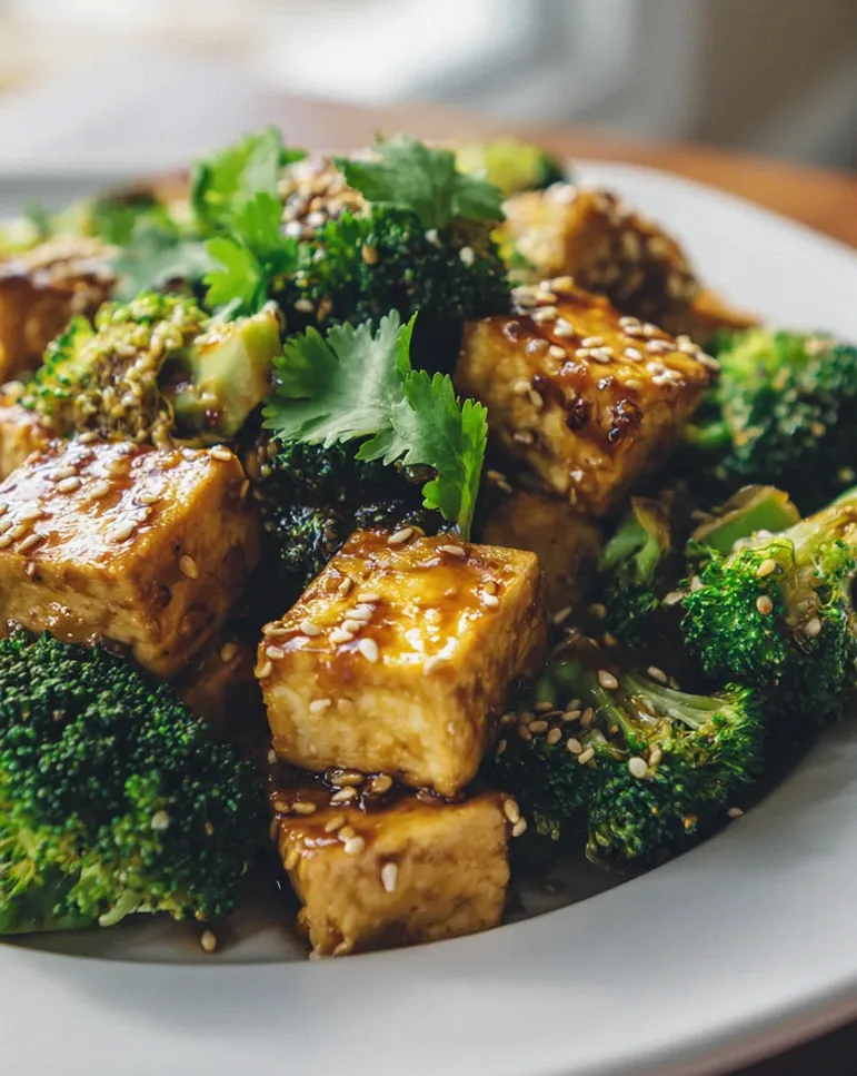 Schnelles Rezept: Gebackener Sesame Tofu & Brokkoli vom Blech – Schritt 1