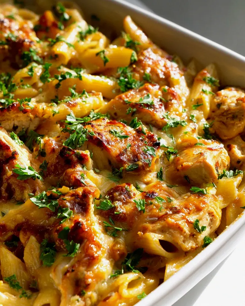 Sheet Pan Honig Knoblauch BBQ Hühnchen Pasta Auflauf Rezept – Schritt 2